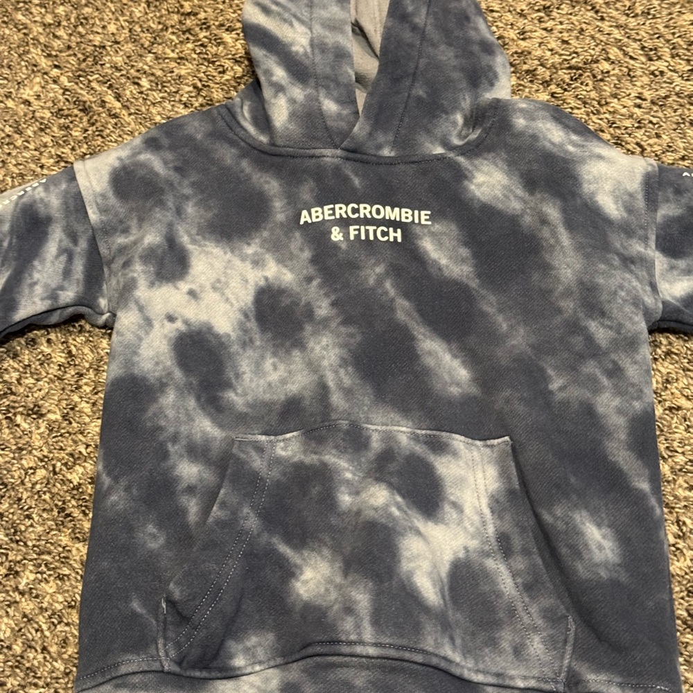 Abercrombie Kids Gray Tie-Dye Hoodie